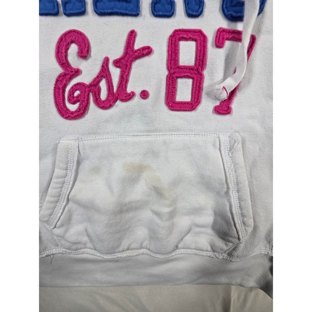 Aeropostale Womens White AERO Est 87 Graphic Pullover Hoodie Size Medium - Picture 2 of 8